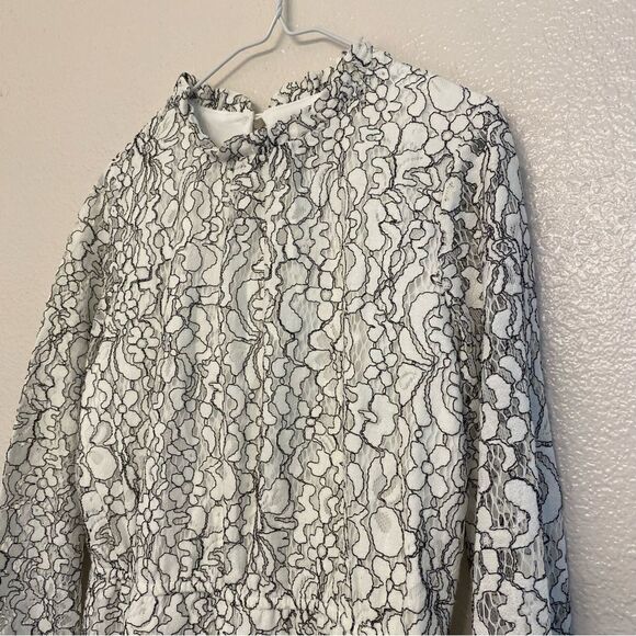 Art Class black and white lace long elastic cuff sleeve girl dress L  10/12 - Picture 3 of 9